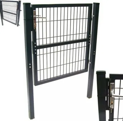 Produktbild von Quadratrohr Garten Tor 100x100cm Doppelstabmatten 56380 Gartentür Zaun Pforte