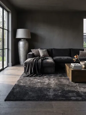 Teppich Anthrazit rechteckig im modernen Wohnzimmer_#sku_BARK48230-BARK48238-BARK48242#