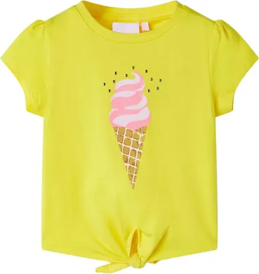 Produktbild von Kinder T-Shirt Gelb Gr. 104 mit Eiscreme Aufdruck