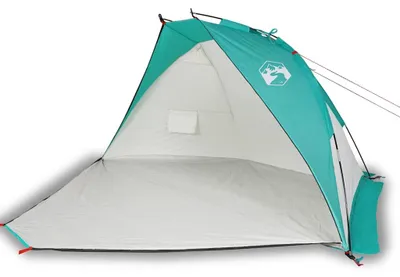 Immagine prodotto di vidaXL Tenda da spiaggia verde mare 268x223x125 cm 185T poliestere