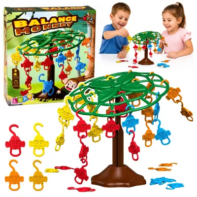 Produktbild von Familien-Arcade-Spiel, das einen fallenden Affenbaum balanciert