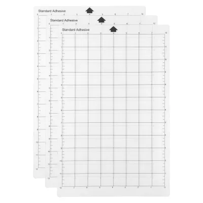 Obrázek produktu pro Náhradní řezací podložka, průhledná lepicí podložka s měřící mřížkou, 8 x 12 palců, pro plotter Silhouette Cameo Explore, 3 kusy