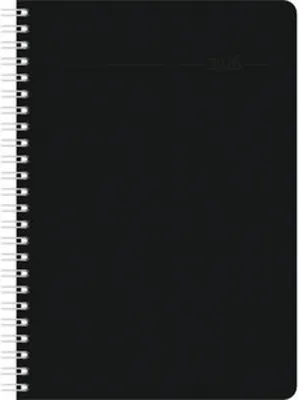Obrázok produktu pre Wochenplaner Balacron schwarz 2026 - Büro-Kalender A5 - Cheftimer - black - Ringbindung - 1 Woche 2 Seiten - 128 Seiten - Zettler