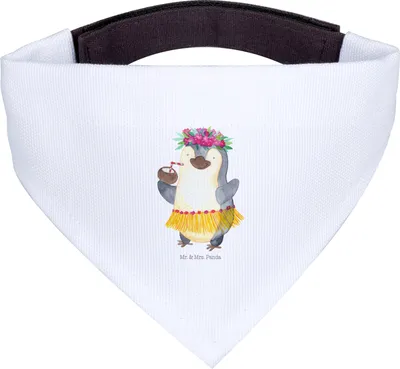 Produktbild von Mr. & Mrs. Panda Tuch Pinguin Kokosnuss - Weiß - Geschenk, Halstuch, Hawaii, Urlaub, Hundehalstuch, Hunde, Erholt, Für, Hunde-Bandana