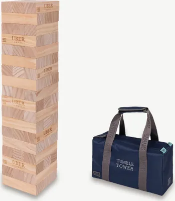 Produktbild von Stapelturmspiel – Taktisches Spiel – 10 KG - bis zu 120 cm hoch – ECO-holz- – entworfen in England – in stabiler Tragetasche