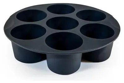 Obrázok produktu pre Muitomas AIRFRYMUFFINBK, Muffin mould, Kolo, Silikón, Plochý povrch, 200 °C, Čierna