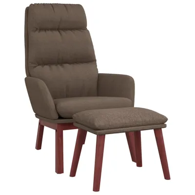 Imagen del producto de Sillón de relax con reposapiés, color taupe, tapizado en tela, marca vidaXL