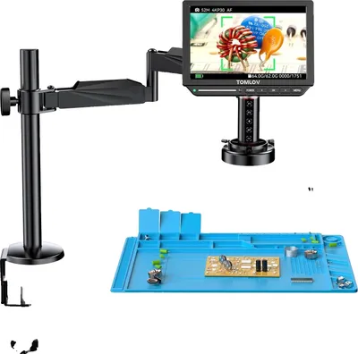 Obrázok produktu pre Mikroskop TOMLOV 4K s automatickým zaostrovaním, zväčšenie 2000x, 8-palcový displej, vylepšené osvetlenie