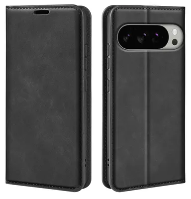Produktbild von MobyDefend Hülle für Google Pixel 10 Pro XL - Premium Klapphülle mit Kartenfächern und Standfunktion – Magnetverschluss - Schwarz