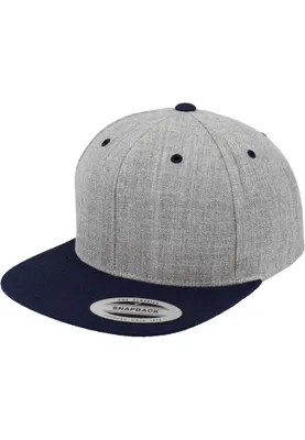 Produktbild von FLEXFIT 6089MT | Classic Snapback 2-Tone Cap - Farbe: Heather Grey/Navy - Größe: One Size