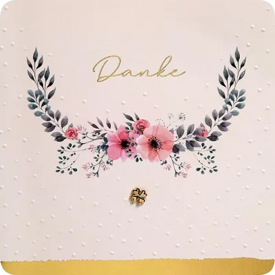 Produktbild von Danke  Finest Collection Karte mit Briefumschlag plastikfrei unverpack