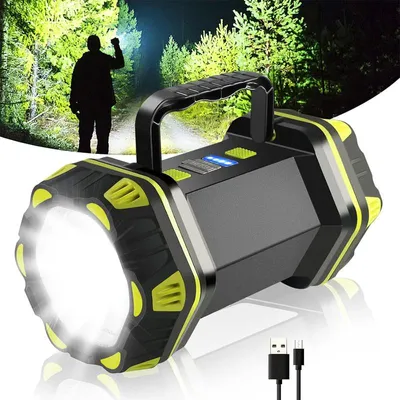 Produktbild von LED Camping Laterne Wiederaufladbar, 4800 mAh Akku, 4+4 Modi, Tragbare Taschenlampe für Notfälle, Outdoor, Wandern, Angeln, Stromausfall