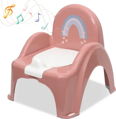Produktbild von Babykajo Töpfchen mit Musik. Kinder Töpfchen mit herausnehmbarem Topf und Anti-Rutsch Beschichtung - Baby Töpfchen mit Griff zum einfachen Ausleeren!