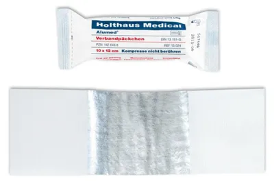 Produktbild von Alumed Verbandpäckchen , 8 x 10 cm, mittel steril - B01M0I6U29 | Packung (1 Stück)