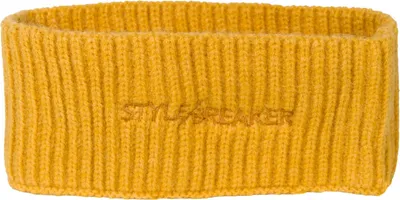 Produktbild von styleBREAKER Damen Strick Stirnband mit Rippenmuster, styleBREAKER Logo Stick, warmes Winter Haarband, Headband 04026068