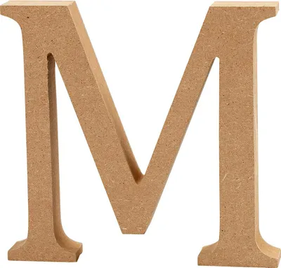 Immagine prodotto di lettera M in legno 8 cm