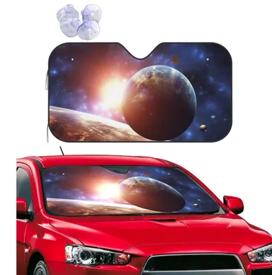 Produktbild von Sonnenschutz für Autoscheiben – Faltbarer UV-Schutz – 130 x 60 cm