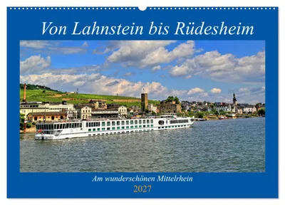 Produktbild von Von Lahnstein bis Rüdesheim - Am wunderschönen Mittelrhein (Wandkalender 2027 DIN A2 quer), CALVENDO Monatskalender