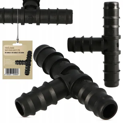 Produktbild von TRCR PE T-Stück Verbinder 16mm Garten Bewässerungssystem