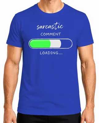 Productafbeelding van Sarkastische opmerking, grappig T-shirt voor heren, blauw, maat M