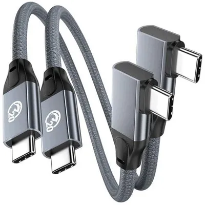 Zdjęcie produktu dla Kabel USB c do 100W 3.2 GEN2X2 szybkie ładowanie 2 sztuki przewód