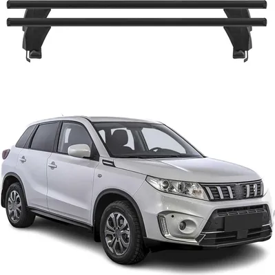 Image de Menabo Barres de toit Transversales pour Suzuki Vitara 2015-2020 Alu Noir 2x ABE