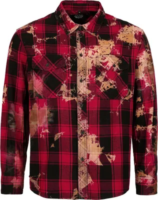 Produktbild von Rock Rebel by EMP Herren rot/schwarzes Flanellhemd mit Manschettenärmeln XXL
