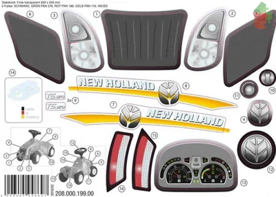 Productafbeelding van Stickervel Minitrac New Holland T6010