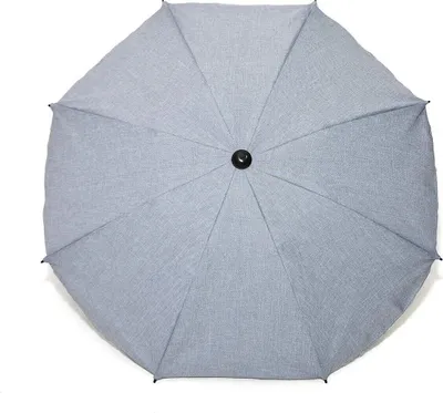 Produktbild von Skyline Sonnenschirm für Kinderwagen flexiblem Befestigungsarm UV-Schutz50+ Sonnensegel Sonnenschutz Kinderwagen-Sonnensegel, Ø63cm, Hellgrau Linen