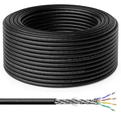 Produktbild von deleyCON 30m CAT 7 Outdoor Verlegekabel Kupfer CU S/FTP 10Gbps – Größe 30 M