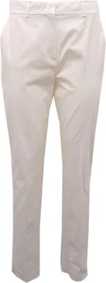Imagen del producto de 2806AH: Pantalón para mujer, marca MAX MARA STUDIO, color blanco roto, confeccionado en algodón