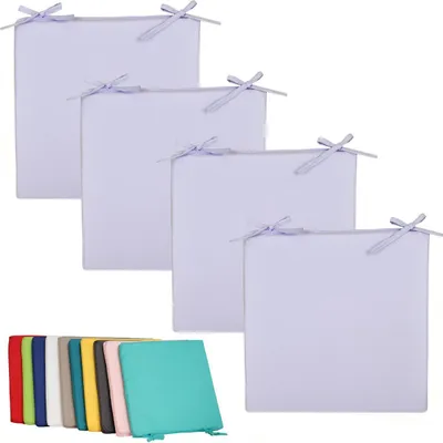 Produktbild von 4x Outdoor Stuhlkissen 40x40cm viele Farben Lounge Kissen Wasserfest Sitzkissen Garten Lotus Effekt, Farbe:Flieder
