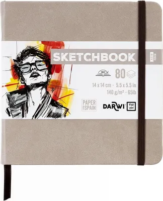 Obrázok produktu pre Darwi Dfy Skicár 80 14 x 14 cm 140 g Taupe