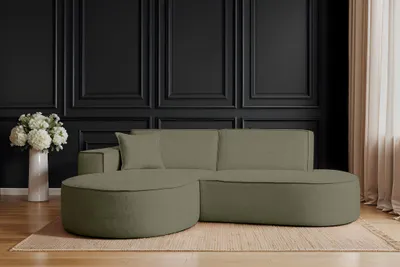 Obrázek produktu pro Kaiser Möbel rohová pohovka Design MODENA STUDIO látka Artico Moss vlevo