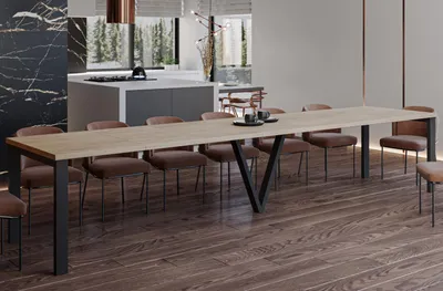Produktbild von ENDO-Möbel Ausziehbarer Esstisch XXL Titan 130-405cm (Eiche Cremona)