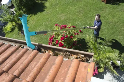 Imagen del producto de Sistema combi con tubo telescópico (gris antracita/naranja, 210 cm - 390 cm)