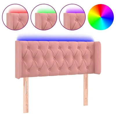 Produktbild von vidaXL LED Kopfteil Rosa 103x16x78/88 cm Samt