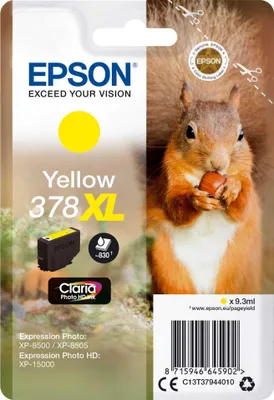 Zdjęcie produktu dla Epson 378XL - 9,3 ml - XL - Żółty - Oryginalny - Opakowanie typu blister
