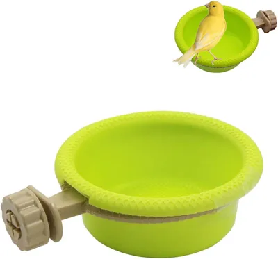 Produktbild von Kleines Vogelbad, Vogelbad für kleine Vögel, multifunktionales Vogelfutterhaus und Wasserspender, Vogelkäfigzubehör für Wellensittiche, Kanarienvögel, Küken und Unzertrennliche