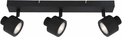 Obrázek produktu pro Stropní reflektor Emerson, černý, 3xGU10x50W, kov, rozměry: 13x41x7 cm, IP20, Reality
