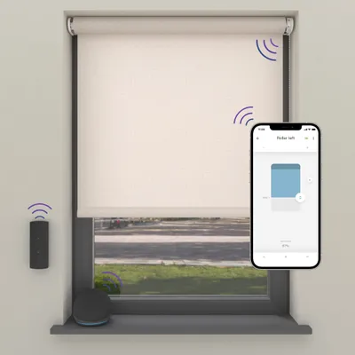 Produktbild von Cocoon Home Elektrisches Rollo 230x190 - Lichtdurchlässig - Smart - Leinen