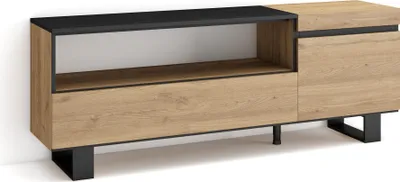 Immagine prodotto di COZY Mobile TV Soggiorno, 150x35x57cm, Per TV fino a 65, Rovere e Nero