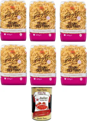 Produktbild von Garofalo Pasta Mista Senza Glutine,Glutenfreie Pasta aus Mais, Naturreis und Quinoa 6x 400gr + Italian Gourmet polpa 400g