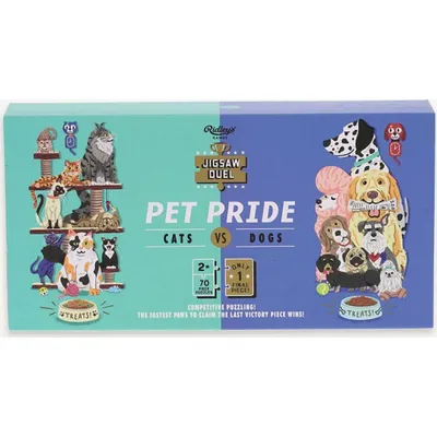 Produktbild von RIDLEY' S GAMES Puzzle Duell Haustiere: Katzen gegen Hunde 2x70 Teile