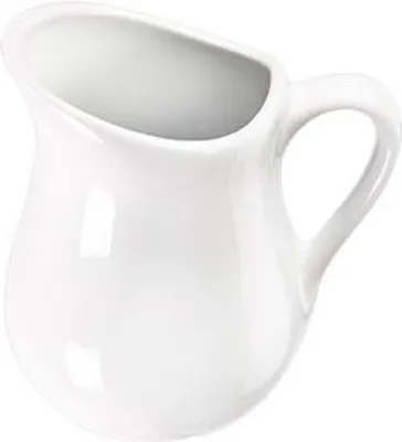 Produktbild von 6x Milch-/Sahnegießer mit Henkel, reinweißes Hotelporzellan, Serie Isabell, 100 ml