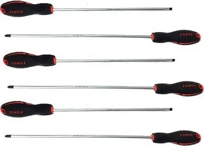 Produktbild von Extra langer Schraubendrehersatz 6tlg.Kreuz und Schlitz