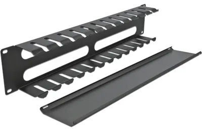 Immagine prodotto di DELOCK 19" Kabelmanagement mit 4 Öffnungen 2 HE schwarz