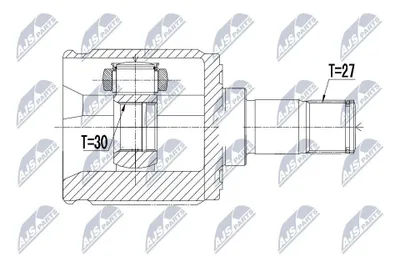 Produktbild von NTY Gelenksatz Antriebswelle Getriebeseitig Vorne Links für HONDA CR-V IV (RM) NPW-HD-049