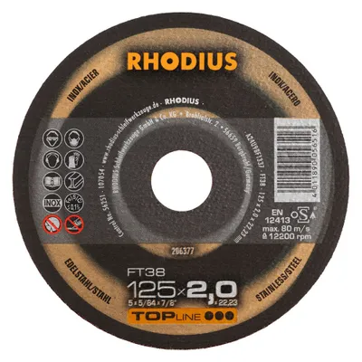 Produktbild von RHODIUS Handtrennscheibe FT38 125 x 2,0 x 22,23 TOPline 206377
