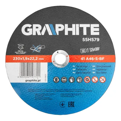 Obrázok produktu pre GRAPHITE 5-dielna súprava kotúčov na rezanie kovov (230 x 1,9 x 22,2 mm)
